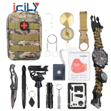 Newest High quality Survival bag Kit with 20 Life saving Emergency Tools backpack military, Camping/ Disaster Survival kit